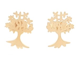 goldene Ohrringe aus Edelstahl