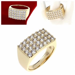 Goldring 18,60 mm. vergoldete Verlobung Xuping