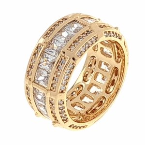 Goldring 18,60 mm. vergoldete Verlobung Xuping