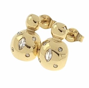 goldene Ohrringe aus Edelstahl