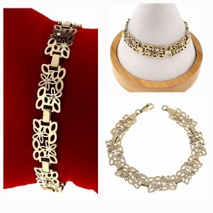 ARMBAND GOLD CELEBRITY EDELSTAHL