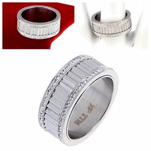 Ring 17,30 mm, goldener Edelstahl