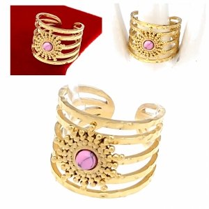 Ring 18,30 mm, goldener Edelstahl