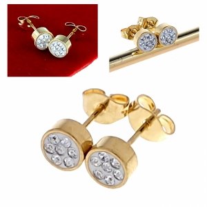 goldene Ohrringe aus Edelstahl