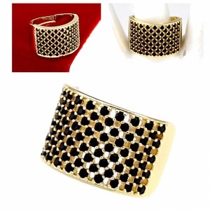 Goldring 17,00 mm. vergoldete Verlobung Xuping