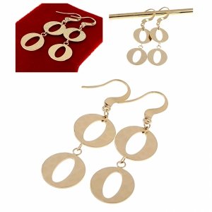 goldene Ohrringe aus Edelstahl