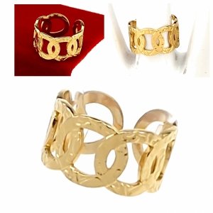 Ring 18,30 mm, goldener Edelstahl