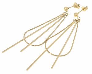 goldene Ohrringe aus Edelstahl