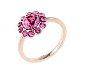 Goldring 17,00 mm. vergoldete Verlobung Xuping