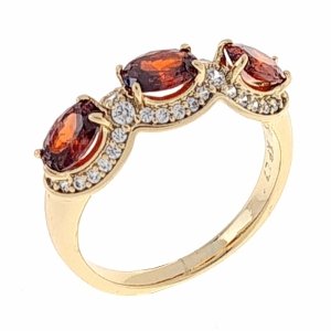Goldring 17,30 mm. vergoldete Verlobung Xuping