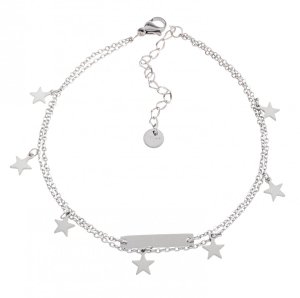 ARMBAND, SILBER CELEBRITY EDELSTAHL