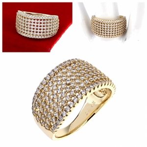Goldring 18,60 mm. vergoldete Verlobung Xuping