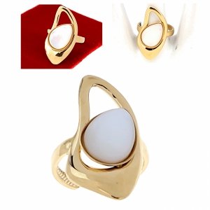Goldring 17,00 mm. vergoldete Verlobung Xuping