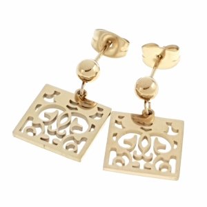goldene Ohrringe aus Edelstahl