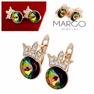 exklusive swarovski vergoldete ohrringe
