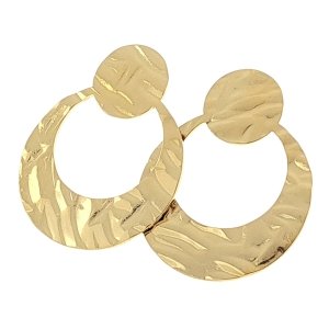 gold earrings made of stainless steel