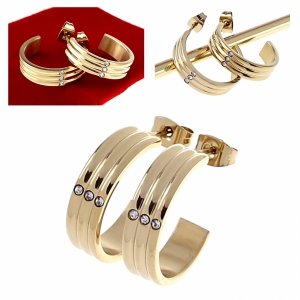 gold earrings made of stainless steel