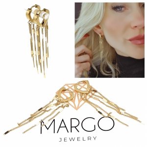 gold earrings made of stainless steel