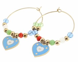 gold earrings made of stainless steel