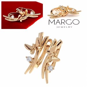 exclusive swarovski gold-plated earrings