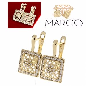 gold plated earrings with exclusive cubic zirconia