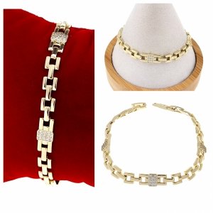 gold bracelet for a gold-plated leg