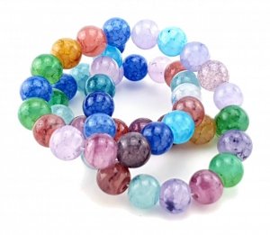 Glass beads faceted strands