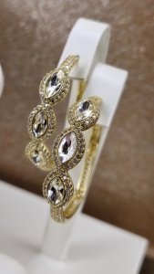 gold plated earrings with exclusive cubic zirconia