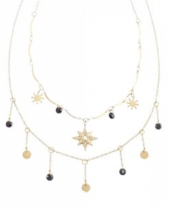 GOLD CHAIN NECKLACE celebrity STAINLESS STEEL