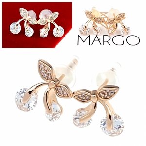 gold plated earrings with exclusive cubic zirconia