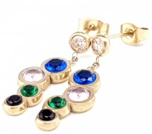 gold earrings made of stainless steel