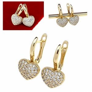 gold plated earrings with exclusive cubic zirconia 