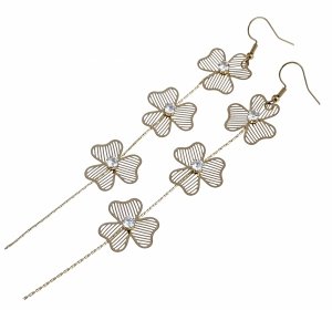 gold earrings made of stainless steel