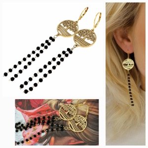 gold earrings made of stainless steel