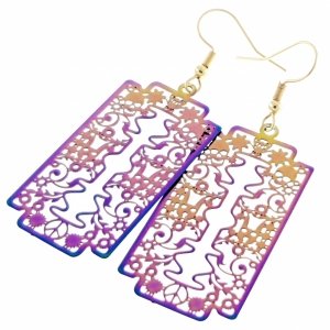 EARRINGS SILVER STAINLESS STEEL CELEBRITY