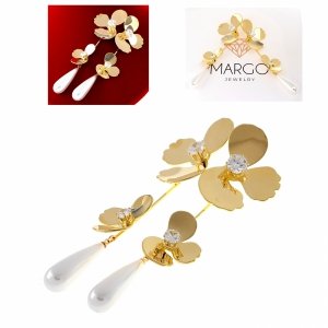 gold plated earrings with exclusive cubic zirconia