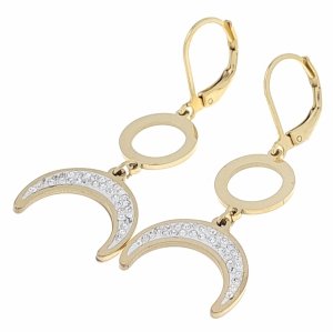 gold earrings made of stainless steel