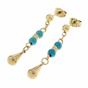 gold earrings made of stainless steel