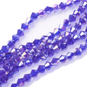 Glass beads faceted strands