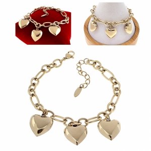 BRACELET GOLD CELEBRITY STAINLESS STEEL 