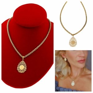 GOLD CHAIN NECKLACE celebrity STAINLESS STEEL
