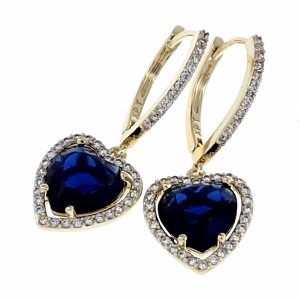 gold plated earrings with exclusive cubic zirconia