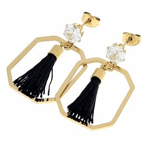 gold earrings made of stainless steel
