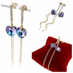 gold plated earrings with exclusive cubic zirconia