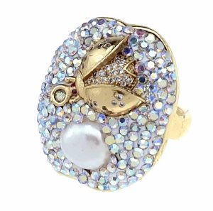 ring 18,30mm gold stainless steel