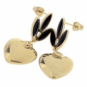 gold earrings made of stainless steel
