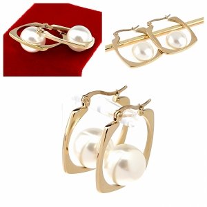 gold earrings made of stainless steel