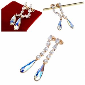 exclusive swarovski gold-plated earrings