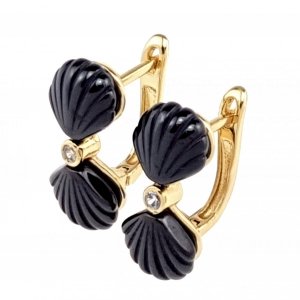 gold plated earrings with exclusive cubic zirconia