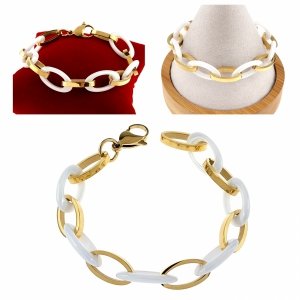 BRACELET GOLD CELEBRITY STAINLESS STEEL